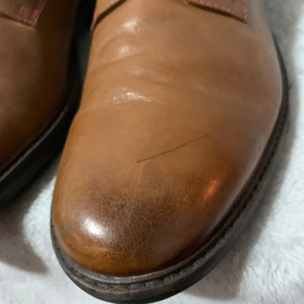 Bostonian Commonwealth‎ Men's Tan Leather Wingtip Oxford Dress Shoes Size 10.5